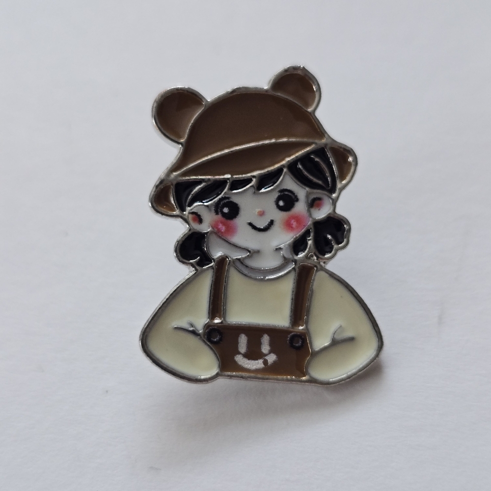 Cute Safari Girl Enamel Pin